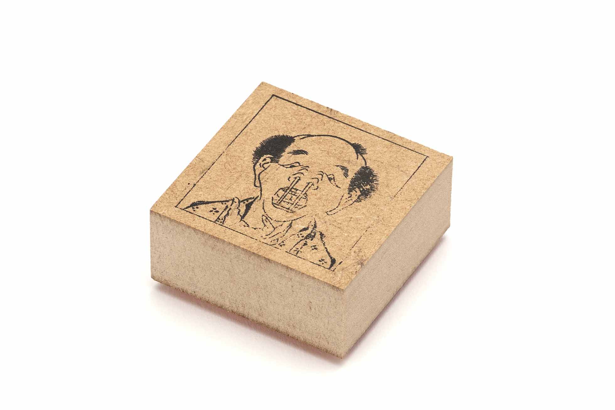 Hokusai Hyakumen Show (Hundred Faces) Rubber Stamp Set